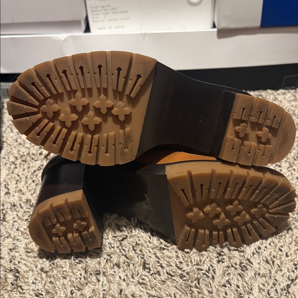 Tory Burch Tan Lace-Up Leather Boots - Picture 5 of 6